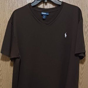 2 Polo (Ralph Lauren) T shirts (Brown/Green)-(Size M)-(Pre-owned)-$30.00